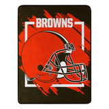 Cleveland Browns Blanket 46x60 Micro Raschel Dimensional Design Rolled