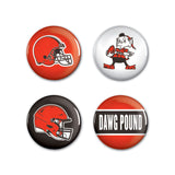 Cleveland Browns Buttons 4 Pack-0