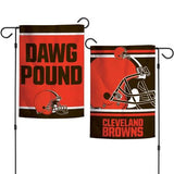 Cleveland Browns Flag 12x18 Garden Style 2 Sided Slogan Design - Special Order