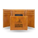 Cleveland Browns Wallet Trifold Laser Engraved