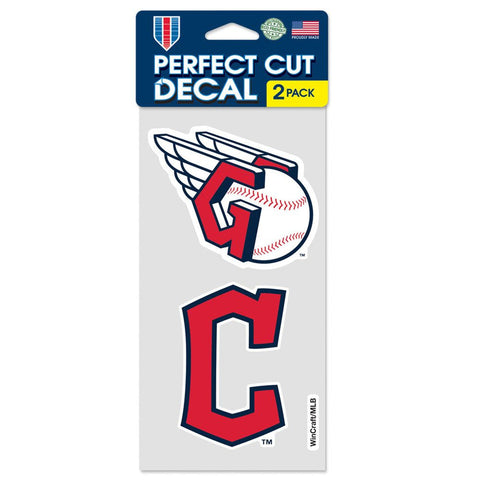 Cleveland Guardians Decal 4x4 Perfect Cut Set of 2-0