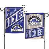 Colorado Rockies Flag 12x18 Garden Style 2 Sided Cooperstown-0