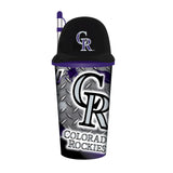 Colorado Rockies Helmet Cup 32oz Plastic with Straw  - Special Order-0