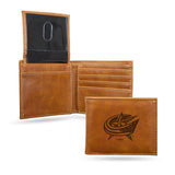 Columbus Blue Jackets Wallet Billfold Laser Engraved