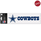 Dallas Cowboys Decal 3x10 Perfect Cut Wordmark Color-0