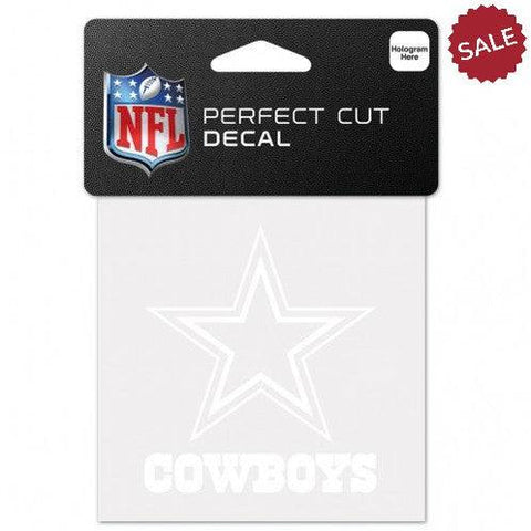 Dallas Cowboys Decal 4x4 Perfect Cut White