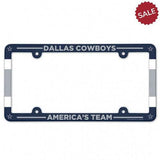 Dallas Cowboys License Plate Frame Plastic Full Color Style