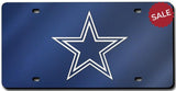 Dallas Cowboys License Plate Laser Cut Navy - Team Fan Cave