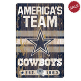 Dallas Cowboys Sign 11x17 Wood Slogan Design-0