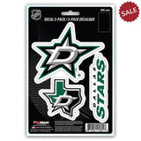 Dallas Stars Decal Die Cut Team 3 Pack