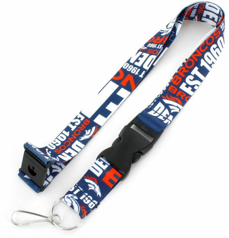 Denver Broncos Lanyard Breakaway Style Dynamic Design