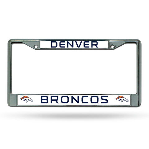 Denver Broncos License Plate Frame Chrome-0