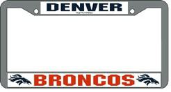 Denver Broncos License Plate Frame Chrome