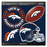 Denver Broncos Magnet Kit 4 Piece - Team Fan Cave