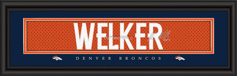 Denver Broncos Print 8x24 Signature Style Wes Welker - Team Fan Cave