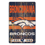 Denver Broncos Sign 11x17 Wood Slogan Design-0