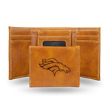 Denver Broncos Wallet Trifold Laser Engraved