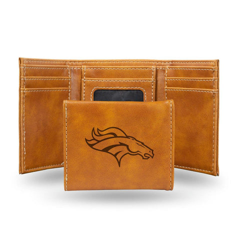 Denver Broncos Wallet Trifold Laser Engraved