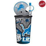 Detroit Lions Helmet Cup 32oz Plastic with Straw