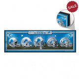 Detroit Lions Sign 9x30 Wood Helmets Design - Special Order