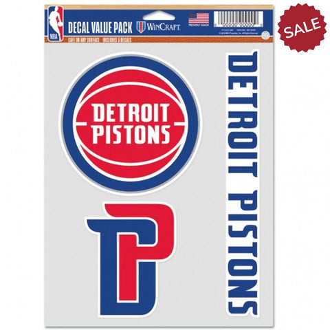 Detroit Pistons Decal Multi Use Fan 3 Pack Special Order