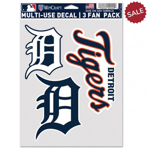 Detroit Tigers Decal Multi Use Fan 3 Pack