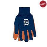 Detroit Tigers Two Tone Gloves - Adult Size