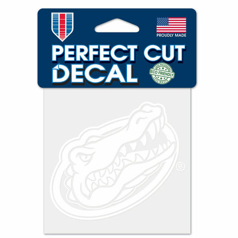 Florida Gators Decal 4x4 Perfect Cut White