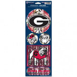 Georgia Bulldogs Decal 4x11 Die Cut Prismatic Style - Team Fan Cave