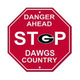 Georgia Bulldogs Sign 12x12 Plastic Stop Style - Special Order - Team Fan Cave