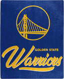 Golden State Warriors Blanket 50x60 Raschel Signature Design-0