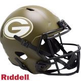 Green Bay Packers Helmet Riddell Replica Full Size Speed Style Salute To Service-0