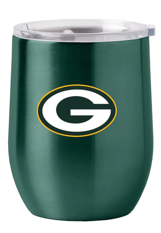 Green Bay Packers Travel Tumbler 16oz Stainless Steel Curved-0