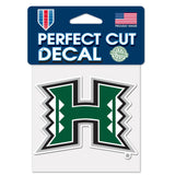 Hawaii Warriors Decal 4x4 Perfect Cut Color Special Order - Team Fan Cave