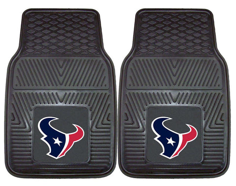 Houston Texans Car Mats Heavy Duty 2 Piece Vinyl - Team Fan Cave