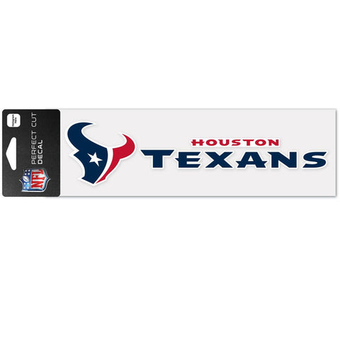 Houston Texans Decal 3x10 Perfect Cut Wordmark Color-0