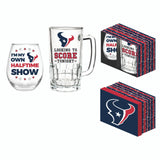 Houston Texans Drink Set Boxed 17oz Stemless Wine and 16oz Tankard