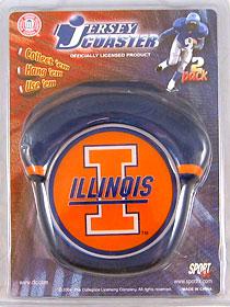 Illinois Fighting Illini Jersey Coaster Set - Team Fan Cave