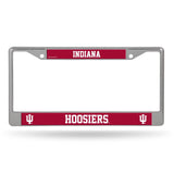 Indiana Hoosiers License Plate Frame Chrome Printed Insert