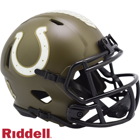 Indianapolis Colts Helmet Riddell Replica Mini Speed Style Salute To Service-0