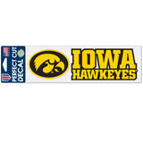 Iowa Hawkeyes Decal 3x10 Perfect Cut Wordmark Color-0