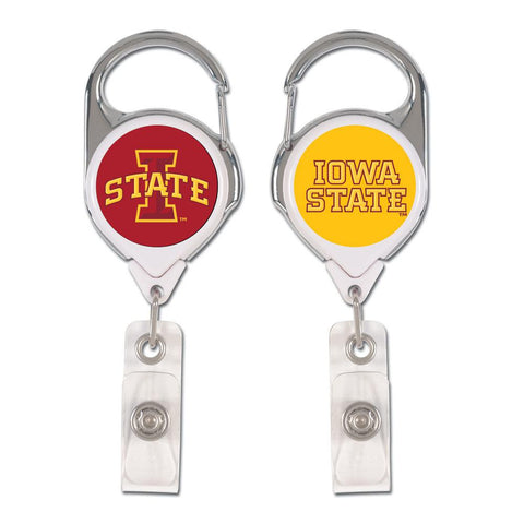 Iowa State Cyclones Badge Holder Premium Retractable - Team Fan Cave