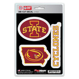 Iowa State Cyclones Decal Die Cut Team 3 Pack - Team Fan Cave