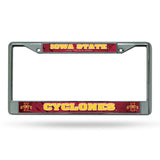 Iowa State Cyclones License Plate Frame Chrome Printed Insert