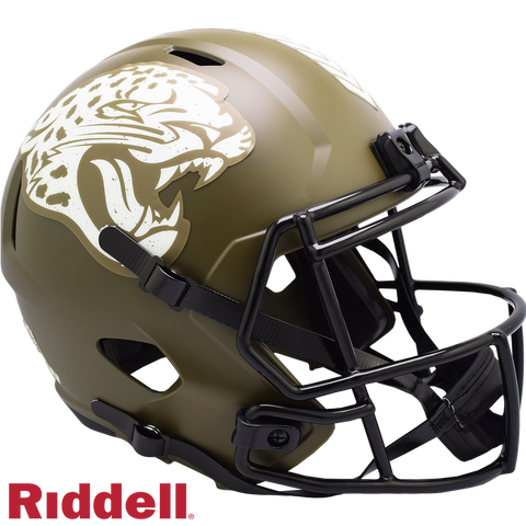 Jacksonville Jaguars Helmet Riddell Replica Full Size Speed Style Salute To Service-0