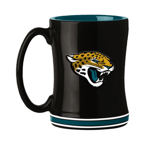 Jacksonville Jaguars Coffee Mug 14oz Sculpted Relief Team Color-0