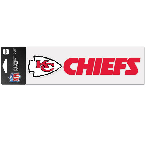 Kansas City Chiefs Decal 3x10 Perfect Cut Wordmark Color-0