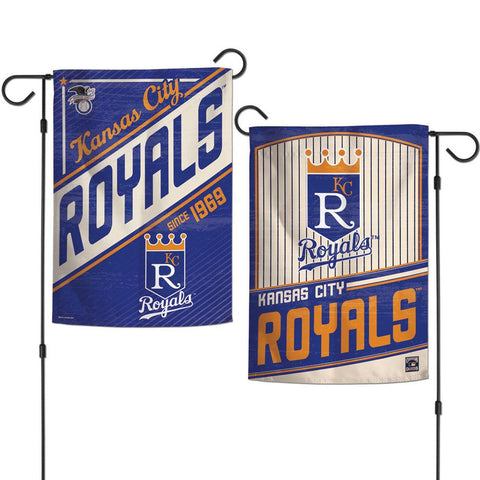 Kansas City Royals Flag 12x18 Garden Style 2 Sided Cooperstown-0