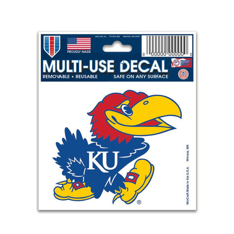 Kansas Jayhawks Decal 3x4 Multi Use Color-0