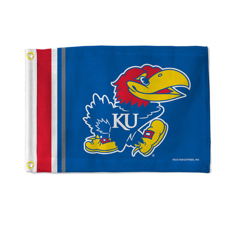 Kansas Jayhawks Flag 12x17 Striped Utility-0